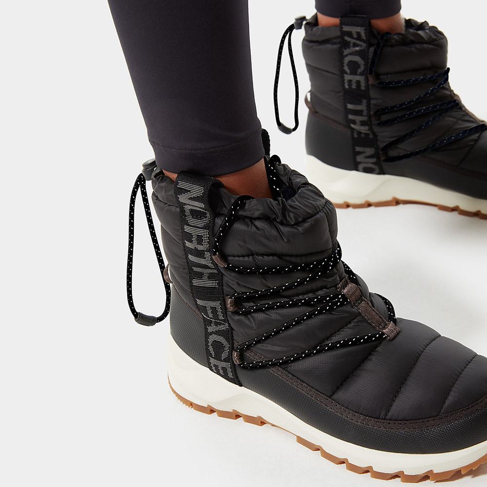 Cizmy The North Face THERMOBALL™ Cipkovane-Up Damske Čierne Biele | SPW-901256