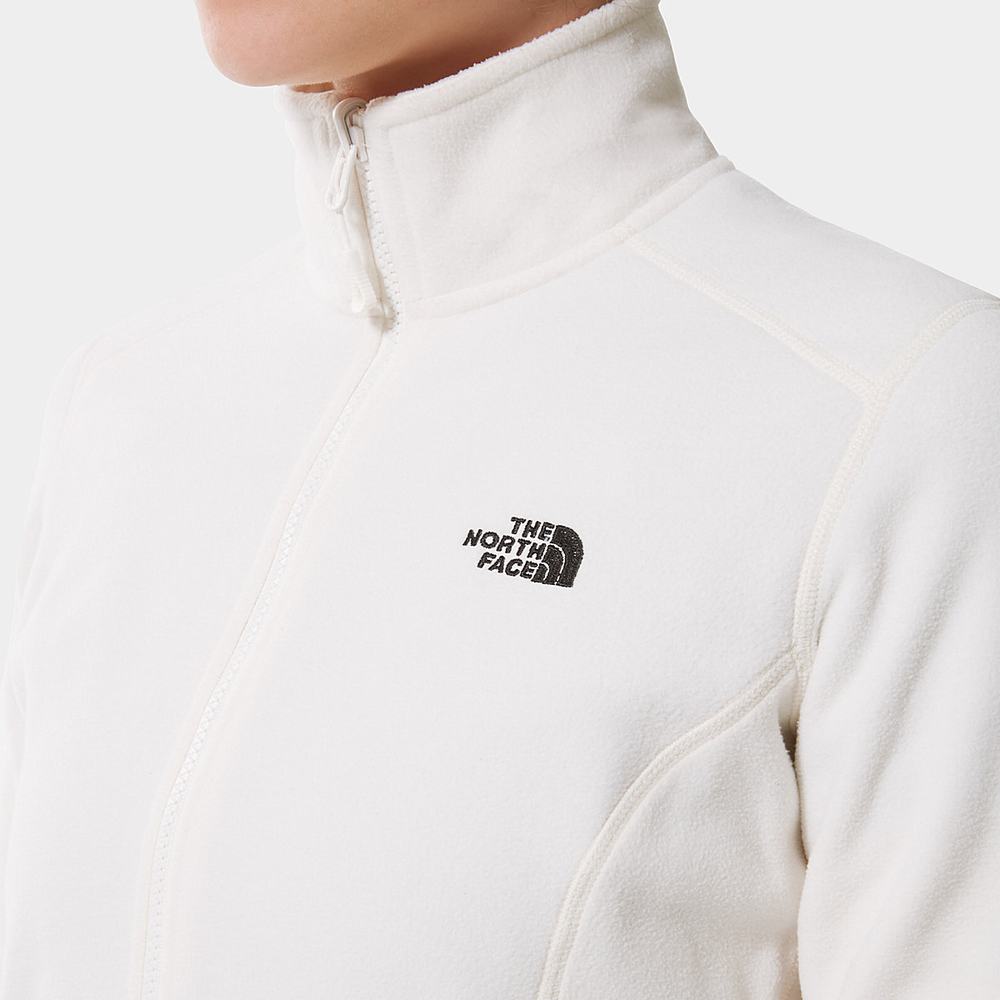 Fleece Mikiny The North Face 100 Glacier Full-Zip Damske Biele | AKG-094326