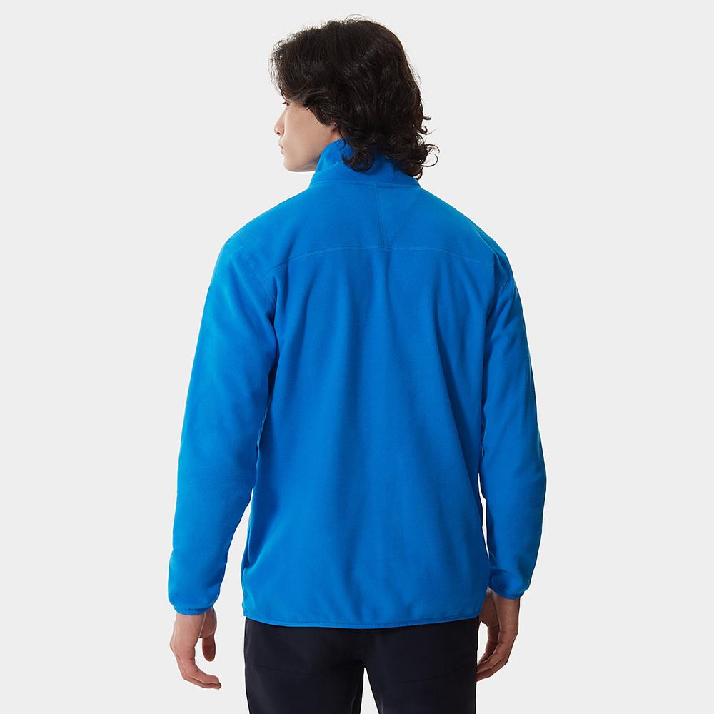 Fleece Mikiny The North Face 100 Glacier Quarter-Zip Panske Modre | DRF-649127