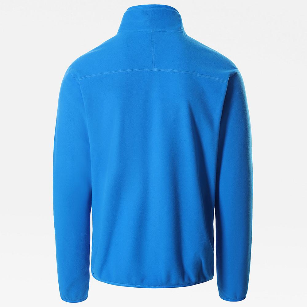 Fleece Mikiny The North Face 100 Glacier Quarter-Zip Panske Modre | DRF-649127