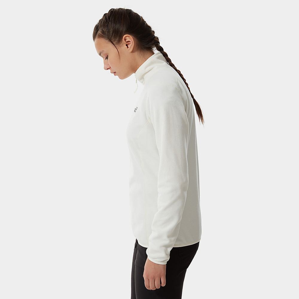 Fleece Mikiny The North Face 100 Glacier Quarter-Zip Damske Biele | DZF-948071