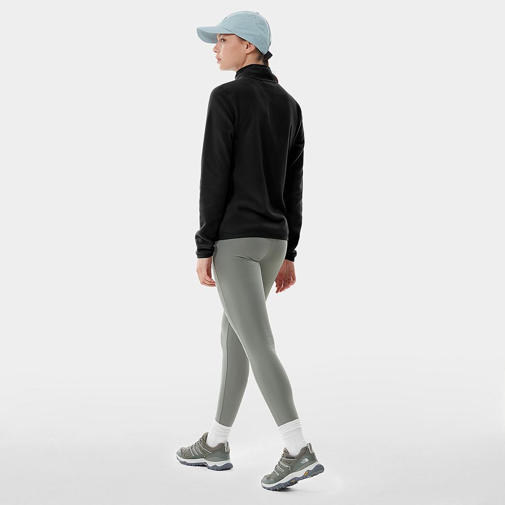 Fleece Mikiny The North Face 100 Glacier Quarter Zip Damske Čierne | ELZ-931074
