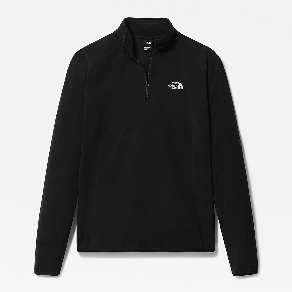 Fleece Mikiny The North Face 100 Glacier Quarter Zip Damske Čierne | ELZ-931074