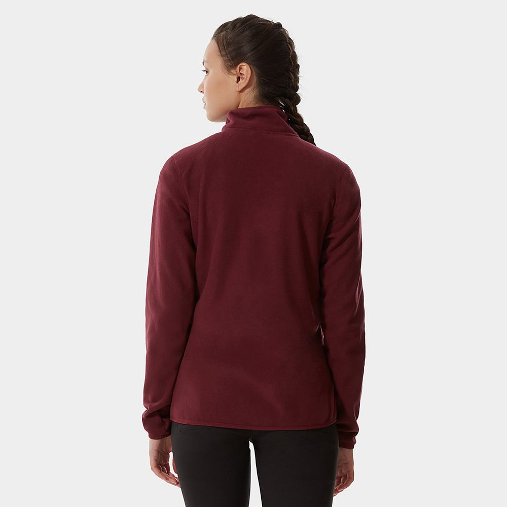 Fleece Mikiny The North Face 100 Glacier Quarter-Zip Damske Červené | GQX-936820