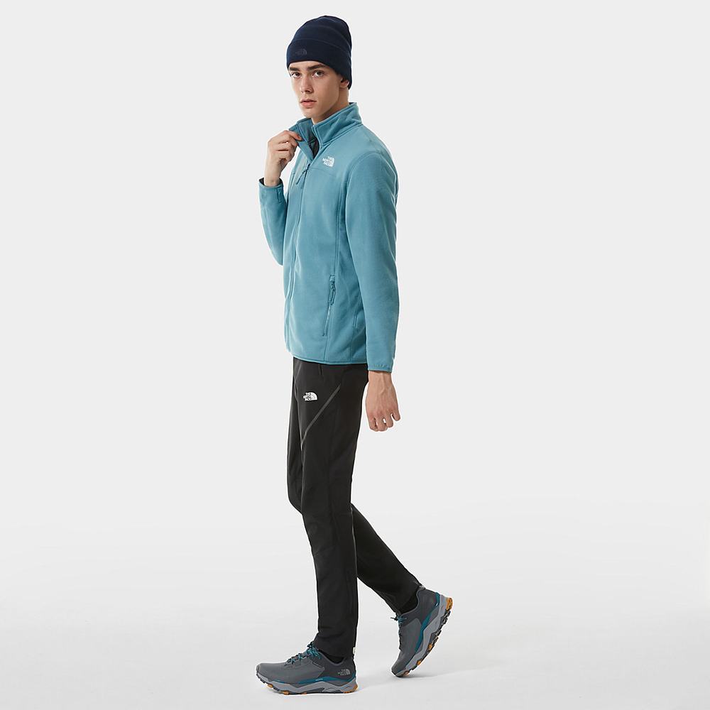 Fleece Mikiny The North Face 100 Glacier Full-Zip Panske Modre | HOW-942836