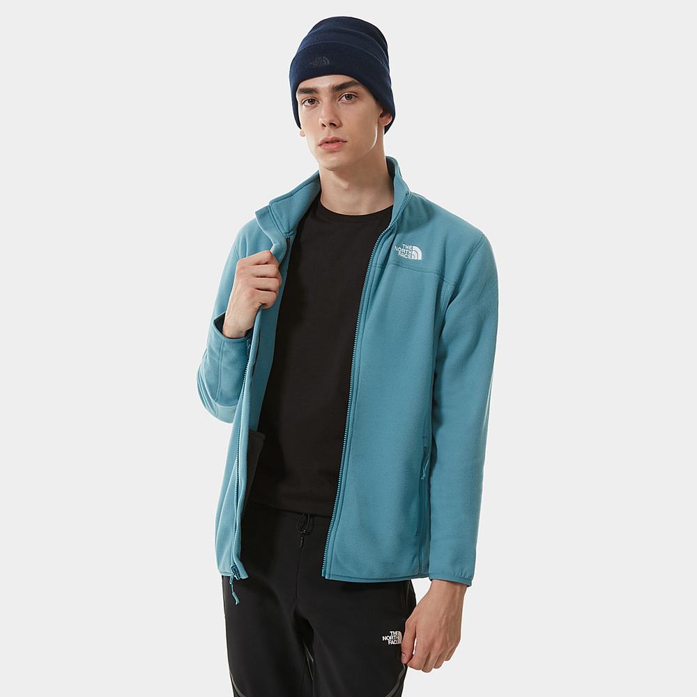 Fleece Mikiny The North Face 100 Glacier Full-Zip Panske Modre | HOW-942836