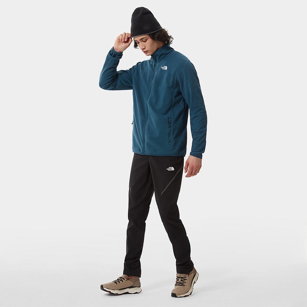 Fleece Mikiny The North Face 100 Glacier Full-Zip Panske Modre | KIF-514903