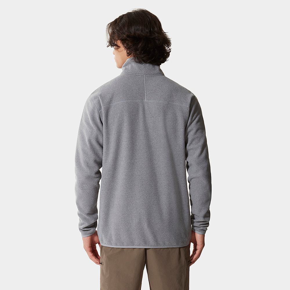 Fleece Mikiny The North Face 100 Glacier Quarter-Zip Panske Siva | KME-643072