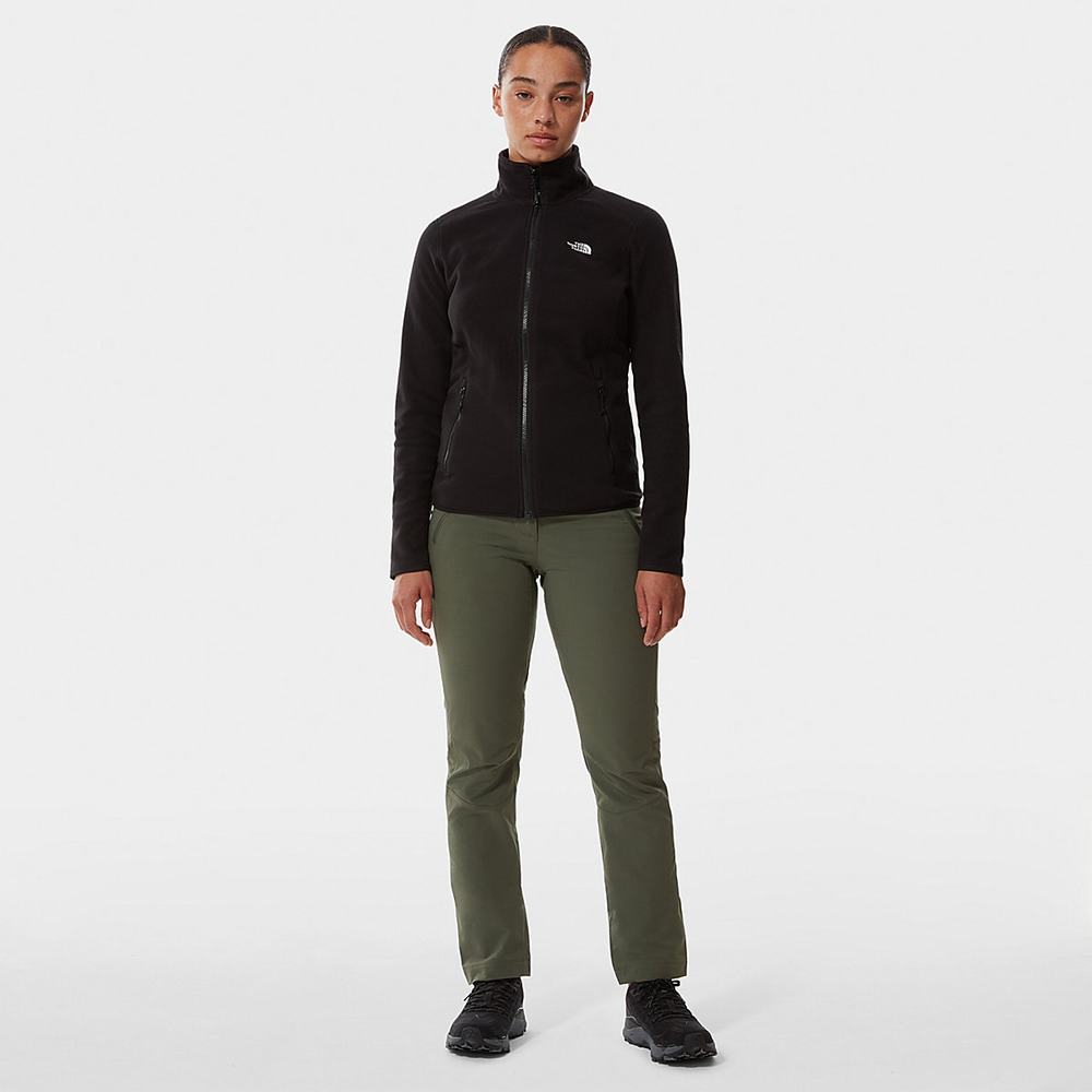 Fleece Mikiny The North Face 100 Glacier Full-Zip Damske Čierne | MNO-527493