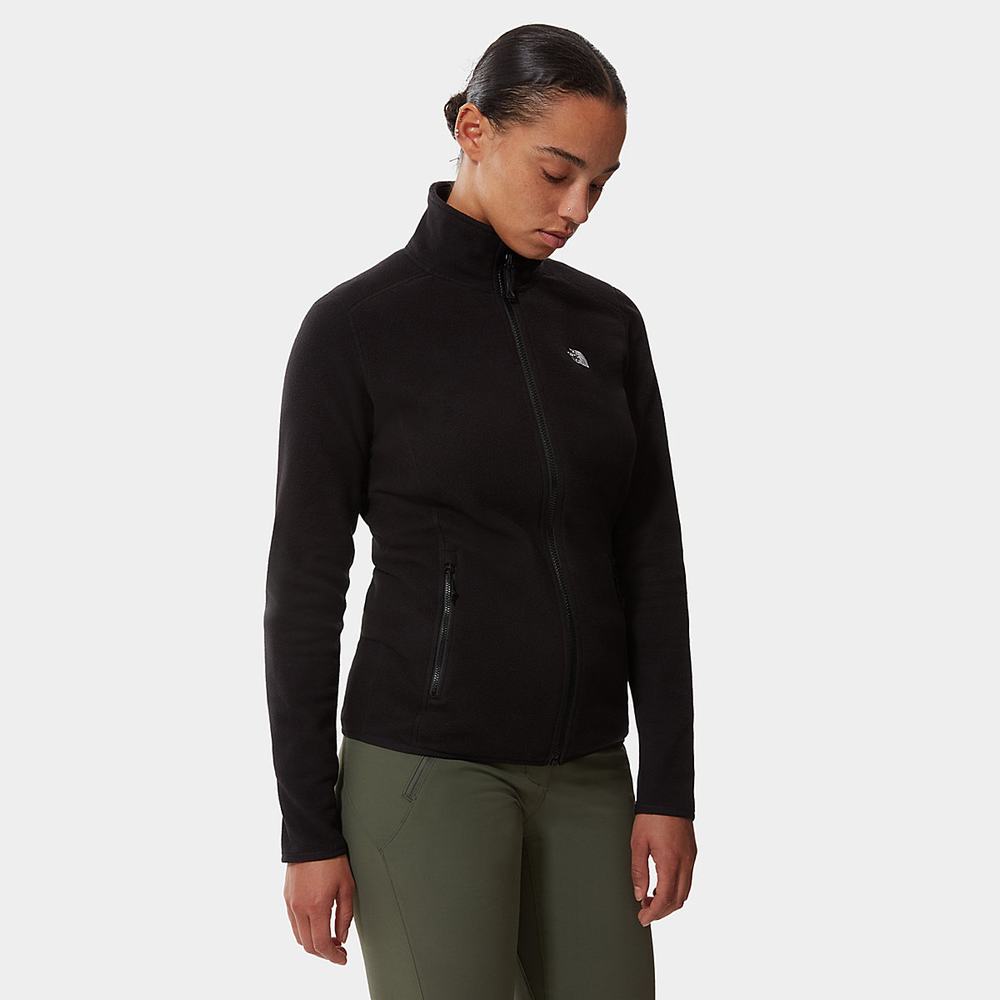 Fleece Mikiny The North Face 100 Glacier Full-Zip Damske Čierne | MNO-527493