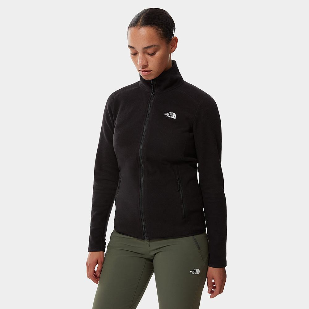 Fleece Mikiny The North Face 100 Glacier Full-Zip Damske Čierne | MNO-527493