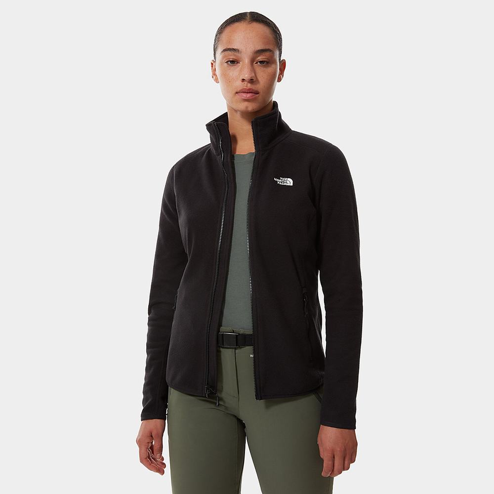Fleece Mikiny The North Face 100 Glacier Full-Zip Damske Čierne | MNO-527493