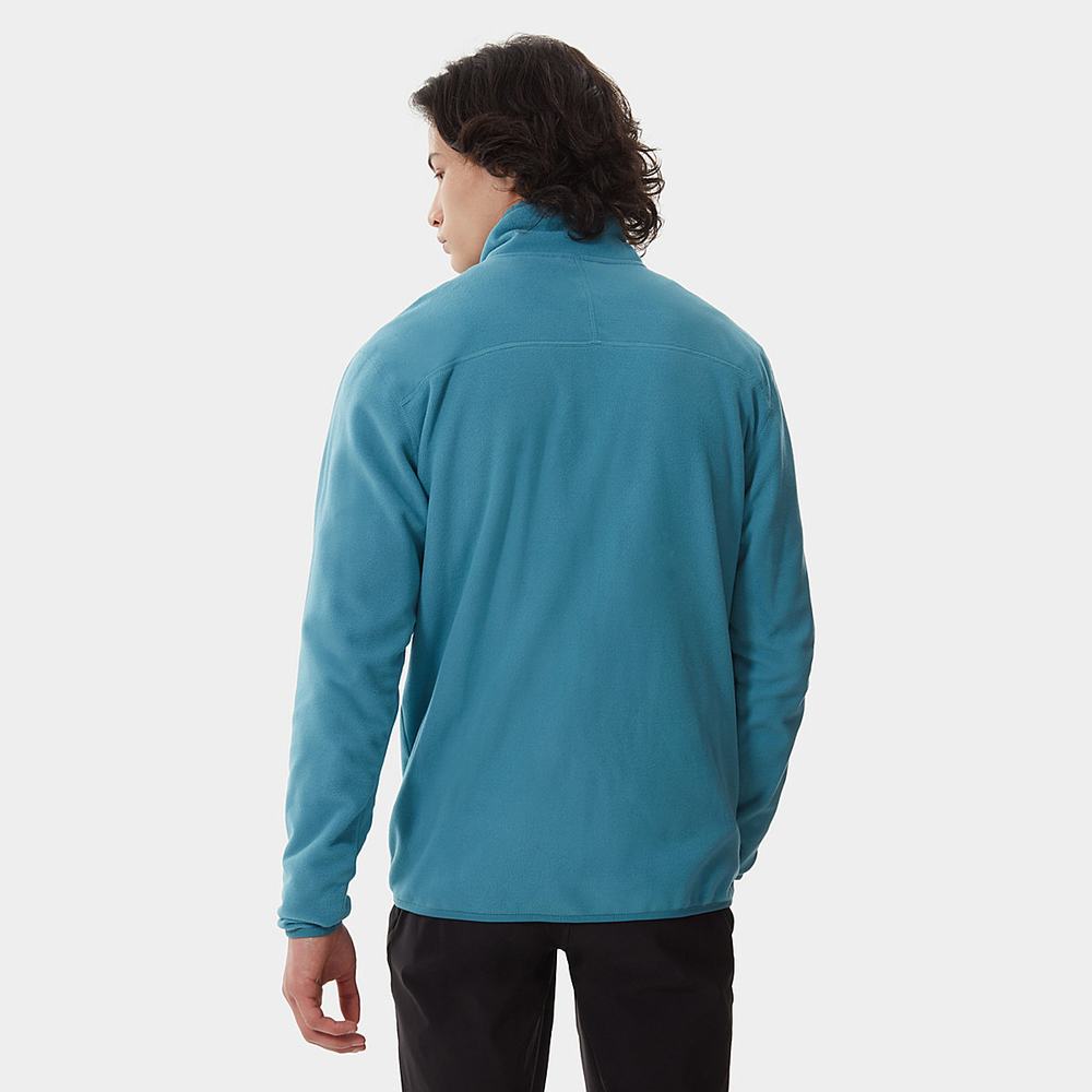 Fleece Mikiny The North Face 100 Glacier Quarter-Zip Panske Modre | OTC-864795