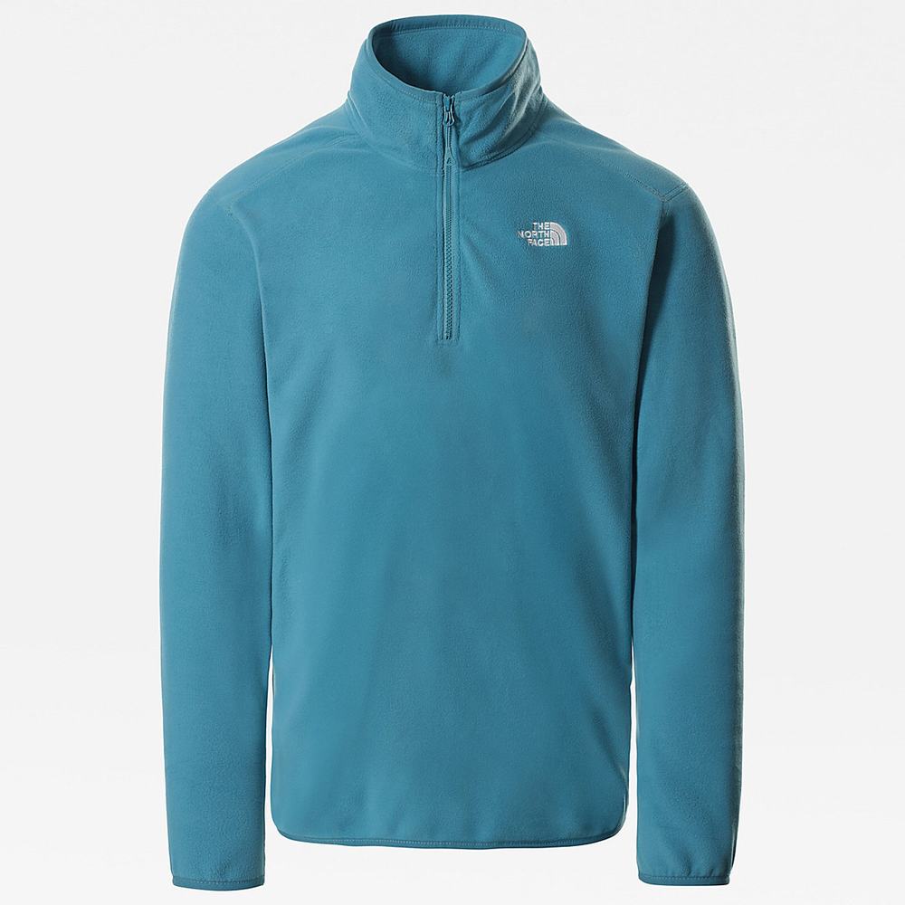 Fleece Mikiny The North Face 100 Glacier Quarter-Zip Panske Modre | OTC-864795