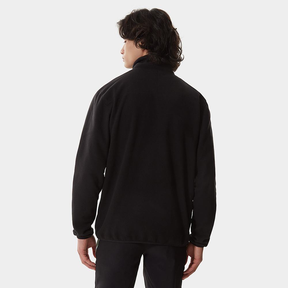 Fleece Mikiny The North Face 100 Glacier Quarter-Zip Panske Čierne | OUG-913560