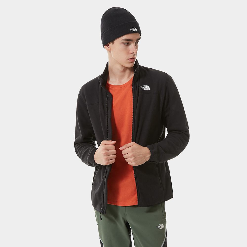 Fleece Mikiny The North Face 100 Glacier Full-Zip Panske Čierne | QUT-346581