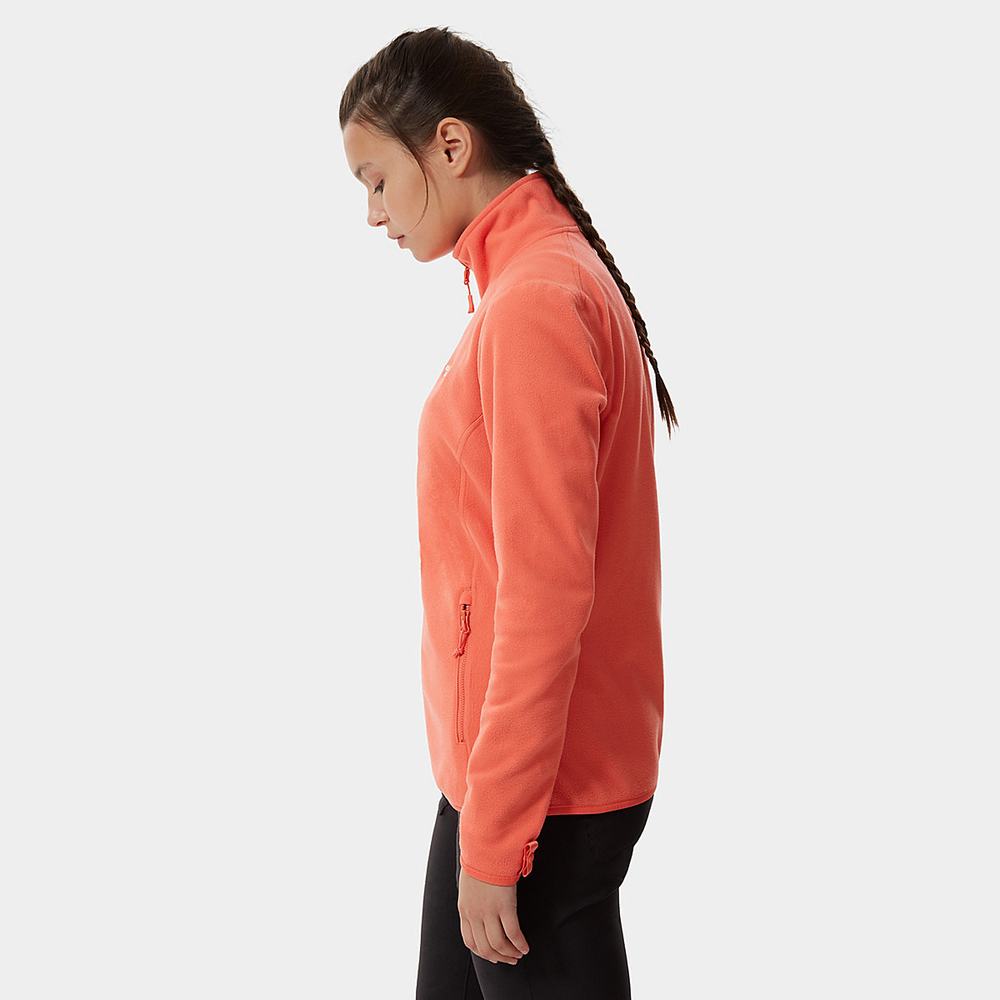 Fleece Mikiny The North Face 100 Glacier Full-Zip Damske Oranžové | QYX-452906