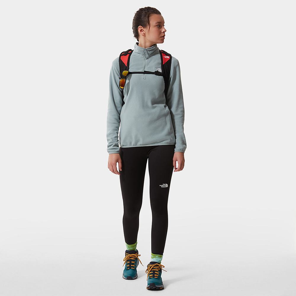 Fleece Mikiny The North Face 100 Glacier Quarter-Zip Damske Strieborne Modre | SFY-642379
