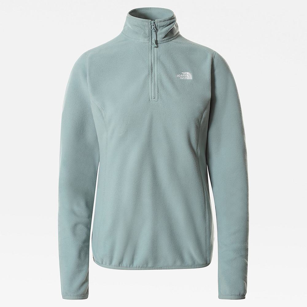 Fleece Mikiny The North Face 100 Glacier Quarter-Zip Damske Strieborne Modre | SFY-642379