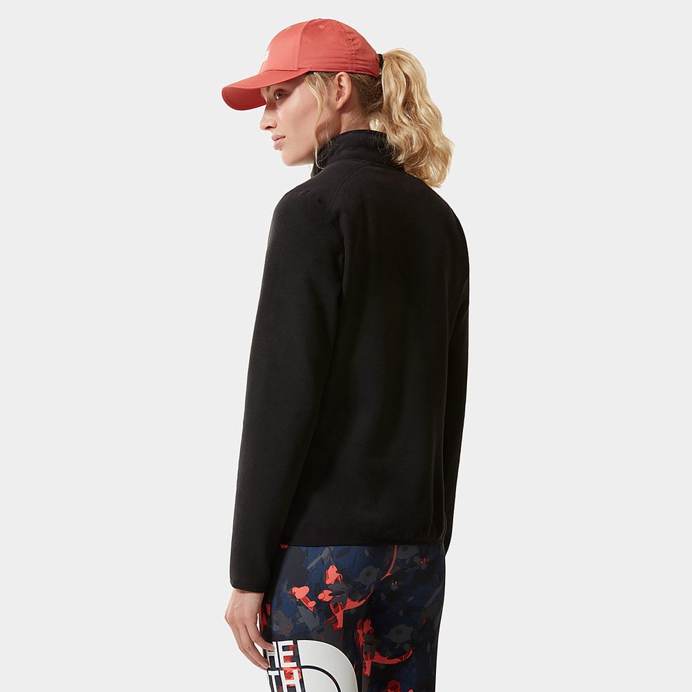 Fleece Mikiny The North Face 100 Glacier Quarter-Zip Damske Čierne | STN-985710