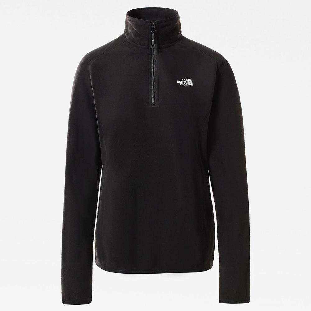 Fleece Mikiny The North Face 100 Glacier Quarter-Zip Damske Čierne | STN-985710