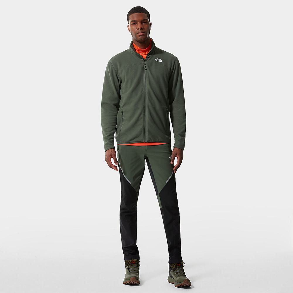 Fleece Mikiny The North Face 100 Glacier Full-Zip Panske Olivovo Zelená Zelene | VBM-709158