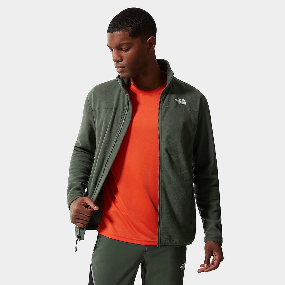 Fleece Mikiny The North Face 100 Glacier Full-Zip Panske Olivovo Zelená Zelene | VBM-709158