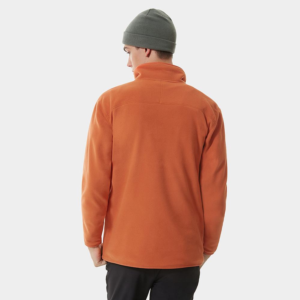 Fleece Mikiny The North Face 100 Glacier Quarter-Zip Panske Oranžové | VQW-938465