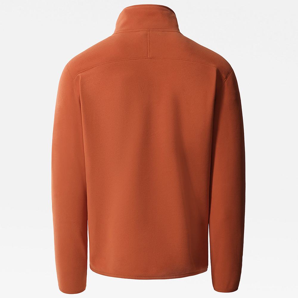 Fleece Mikiny The North Face 100 Glacier Quarter-Zip Panske Oranžové | VQW-938465