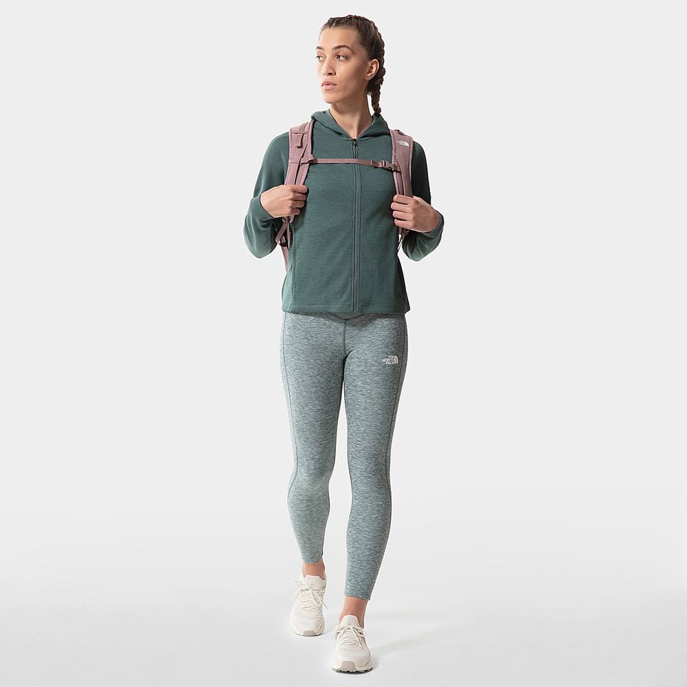 Fleece Mikiny The North Face Active Trailove Basin Zip-Up Damske Zelene | TMW-534067