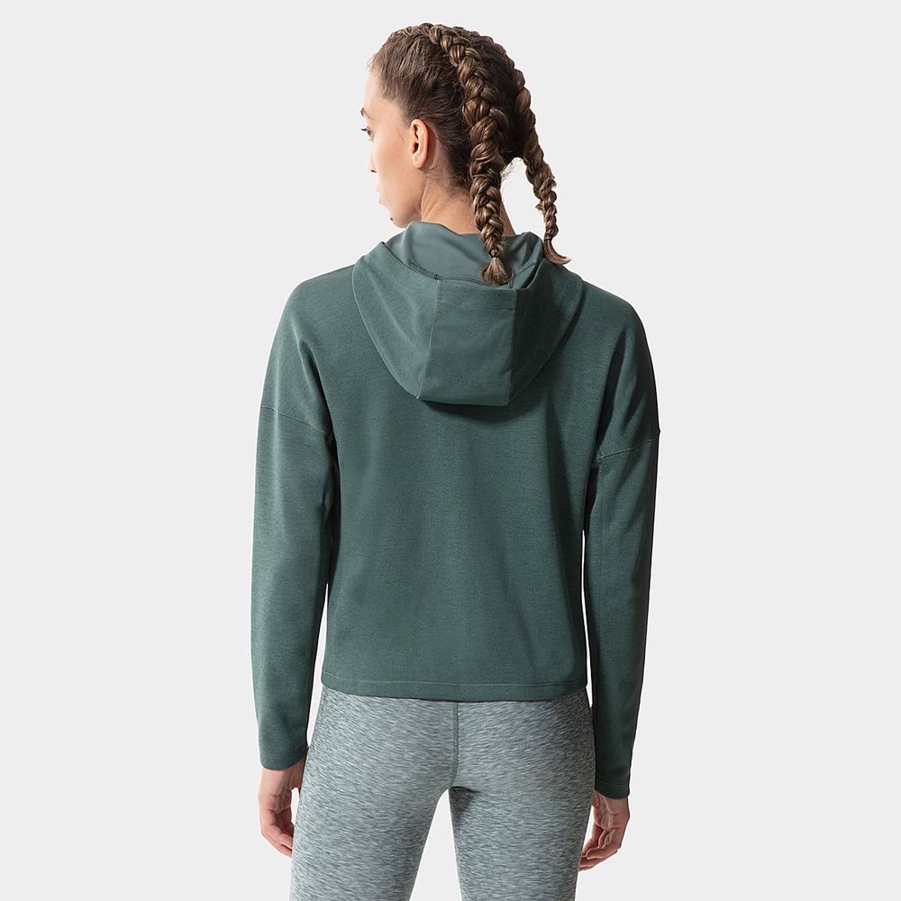 Fleece Mikiny The North Face Active Trailove Basin Zip-Up Damske Zelene | TMW-534067
