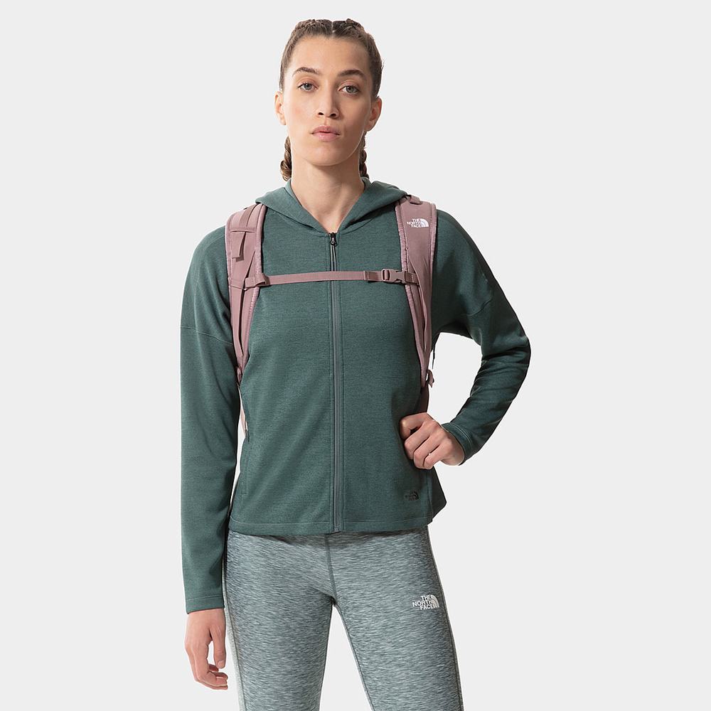 Fleece Mikiny The North Face Active Trailove Basin Zip-Up Damske Zelene | TMW-534067