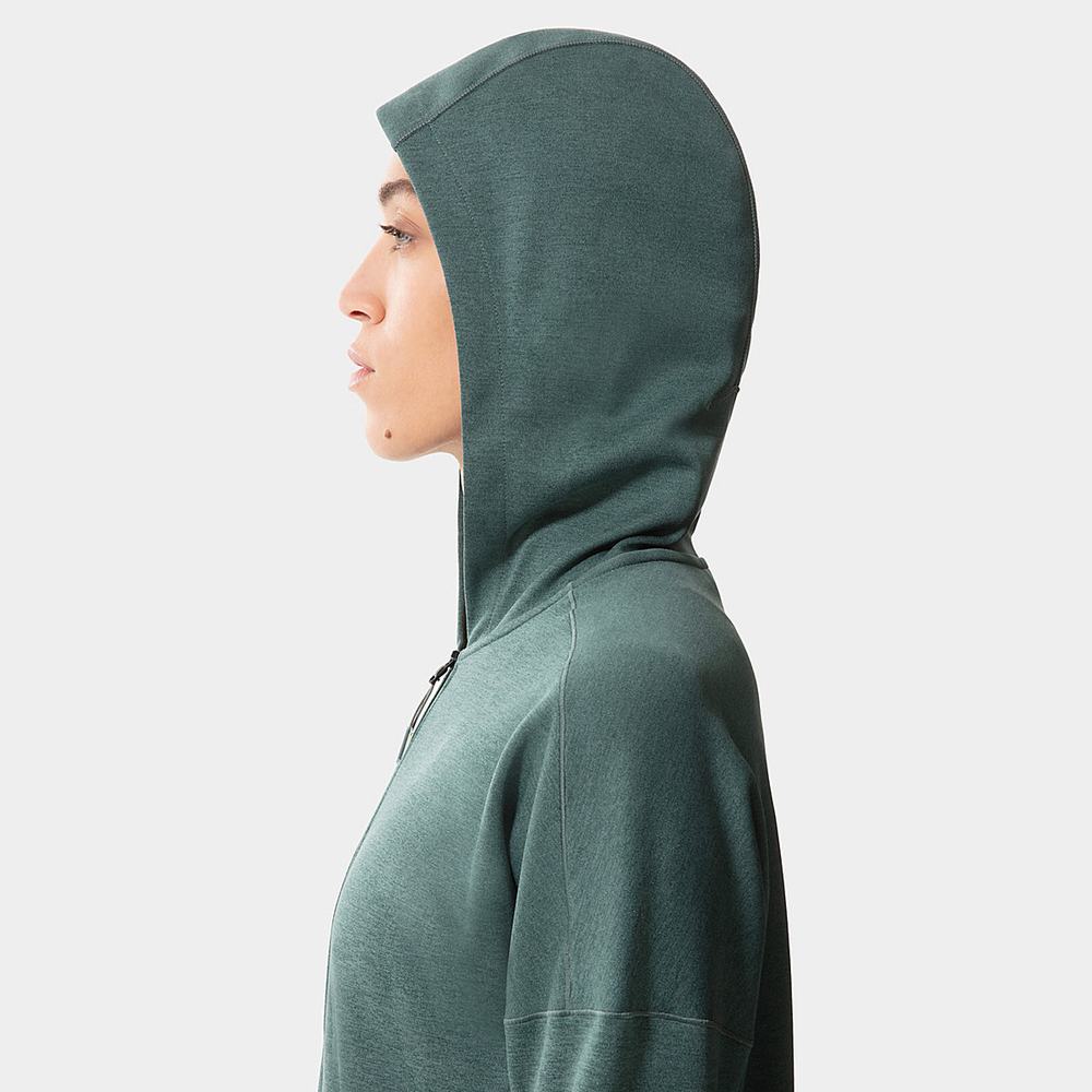 Fleece Mikiny The North Face Active Trailove Basin Zip-Up Damske Zelene | TMW-534067