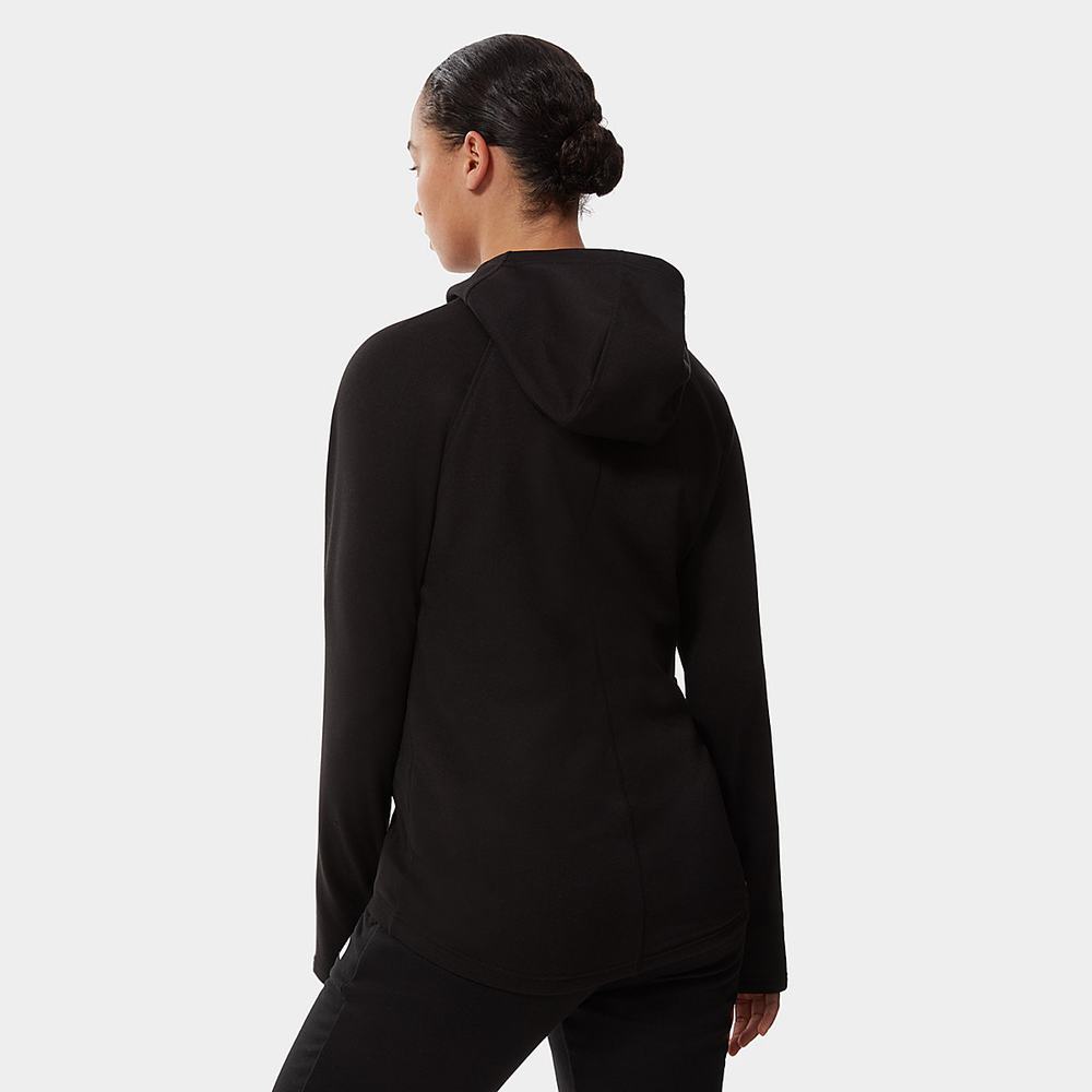 Fleece Mikiny The North Face Canyonlands S Kapucňou Damske Čierne | FEW-690354