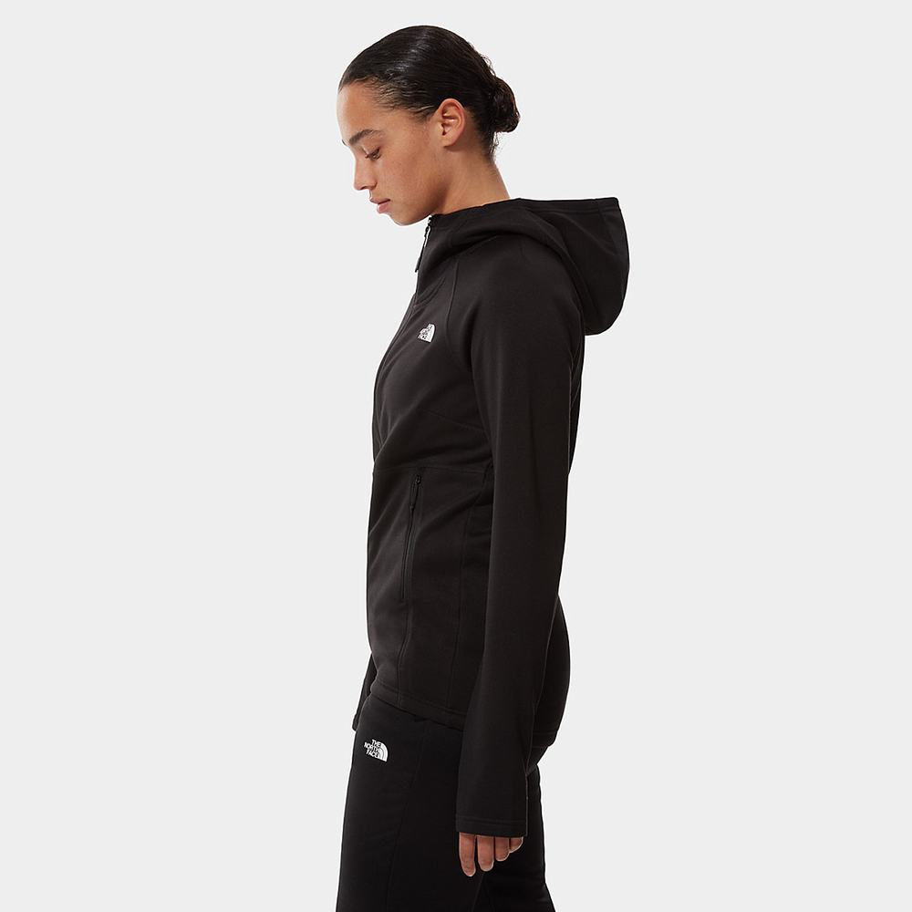 Fleece Mikiny The North Face Canyonlands S Kapucňou Damske Čierne | FEW-690354
