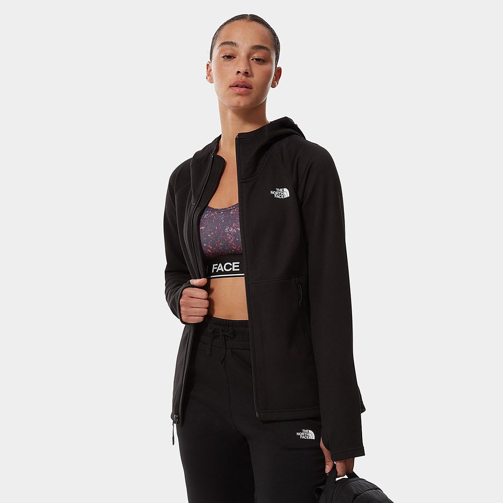 Fleece Mikiny The North Face Canyonlands S Kapucňou Damske Čierne | FEW-690354