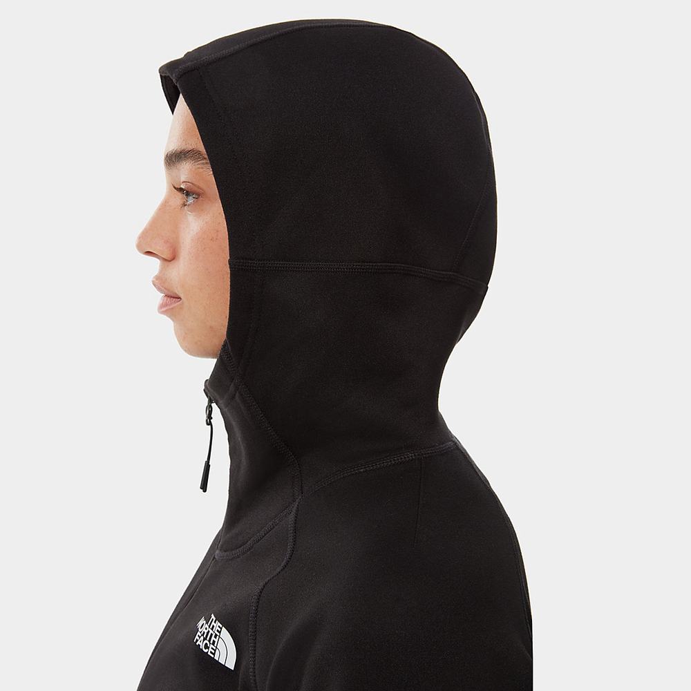 Fleece Mikiny The North Face Canyonlands S Kapucňou Damske Čierne | FEW-690354