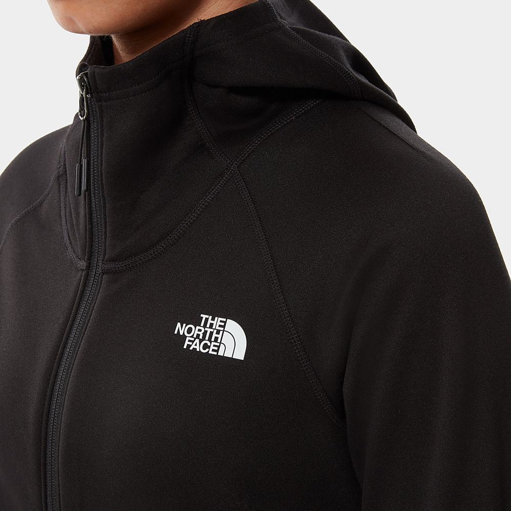 Fleece Mikiny The North Face Canyonlands S Kapucňou Damske Čierne | FEW-690354