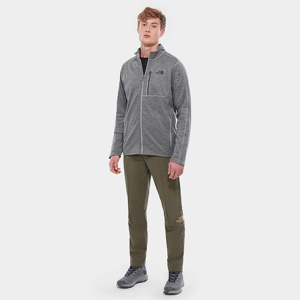 Fleece Mikiny The North Face Canyonlands Panske Siva | SMD-483701