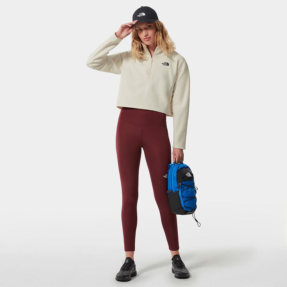 Fleece Mikiny The North Face Cropped Glacier Damske Biele | YDG-321475