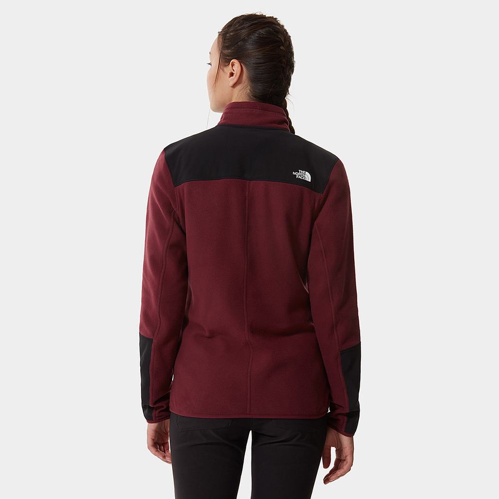 Fleece Mikiny The North Face Diablo Stredná Vrstva Quarter-Zip Damske Červené Čierne | DVX-462901