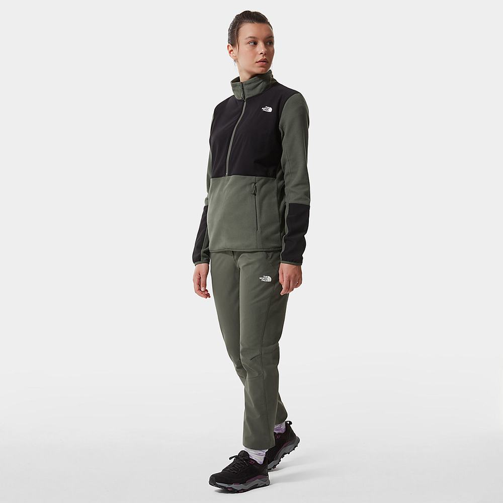 Fleece Mikiny The North Face Diablo Stredná Vrstva Quarter-Zip Damske Čierne | SAG-790651
