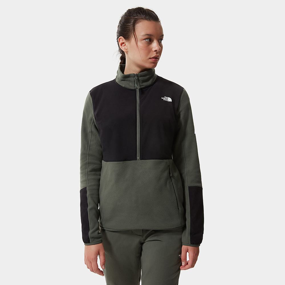 Fleece Mikiny The North Face Diablo Stredná Vrstva Quarter-Zip Damske Čierne | SAG-790651