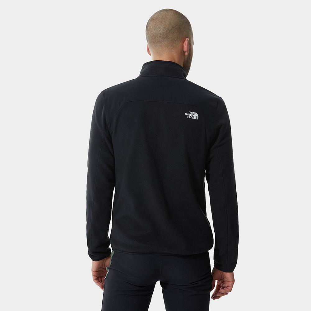 Fleece Mikiny The North Face Glacier Pro Quarter-Zip Panske Čierne | EQF-283547