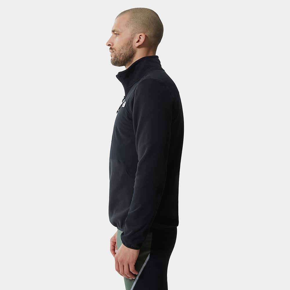 Fleece Mikiny The North Face Glacier Pro Quarter-Zip Panske Čierne | EQF-283547