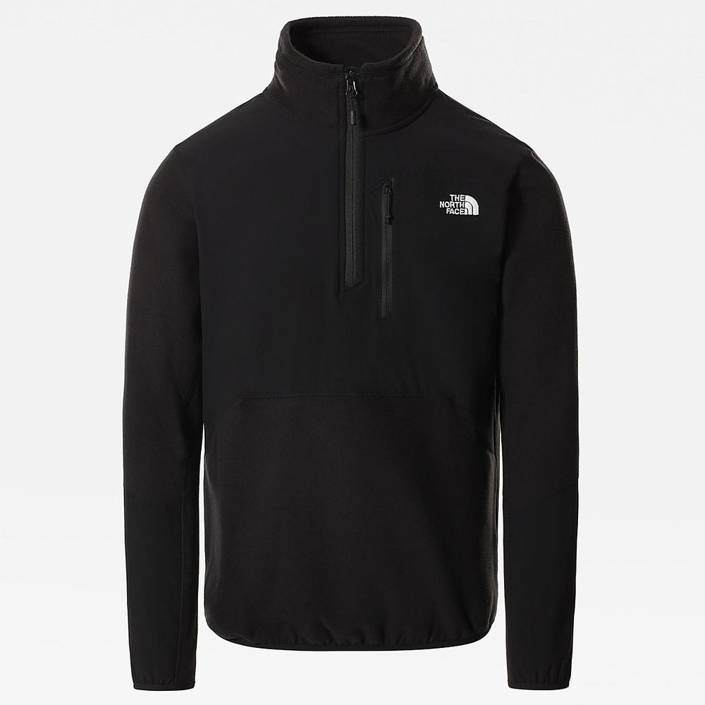 Fleece Mikiny The North Face Glacier Pro Quarter-Zip Panske Čierne | EQF-283547