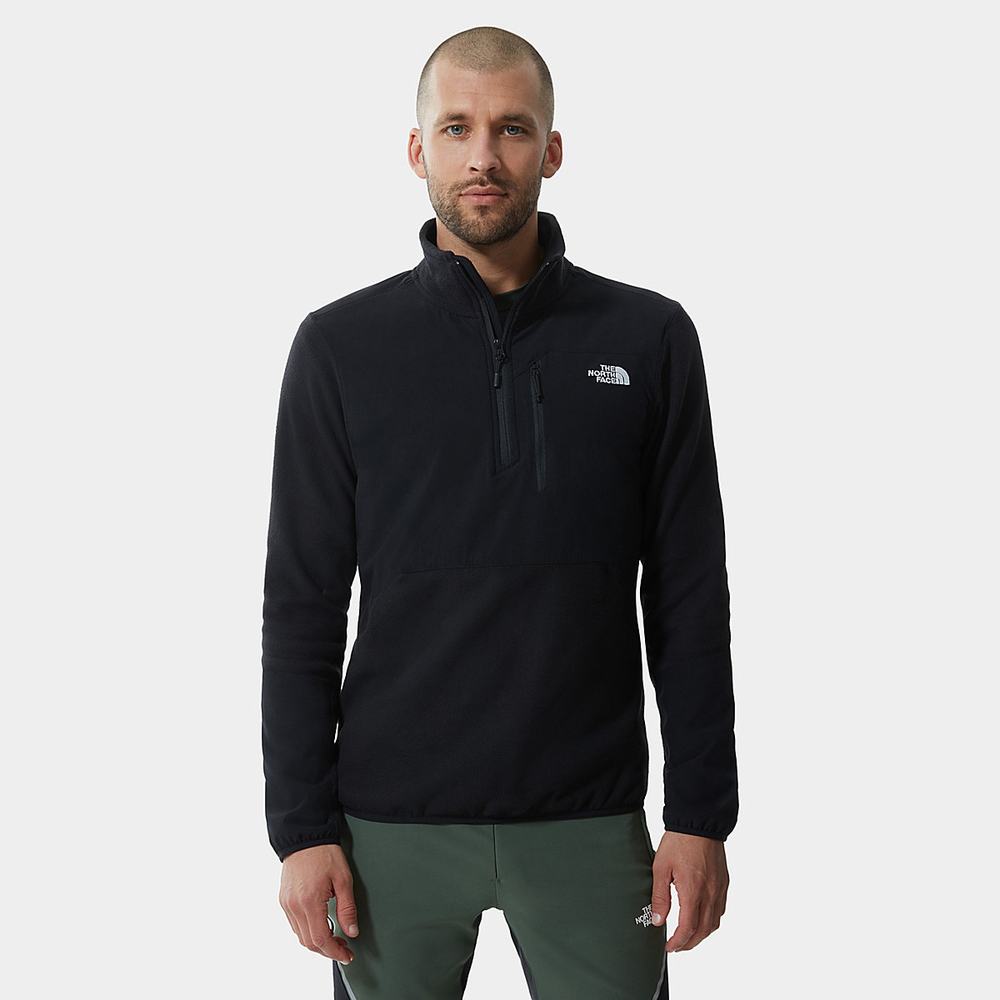 Fleece Mikiny The North Face Glacier Pro Quarter-Zip Panske Čierne | EQF-283547