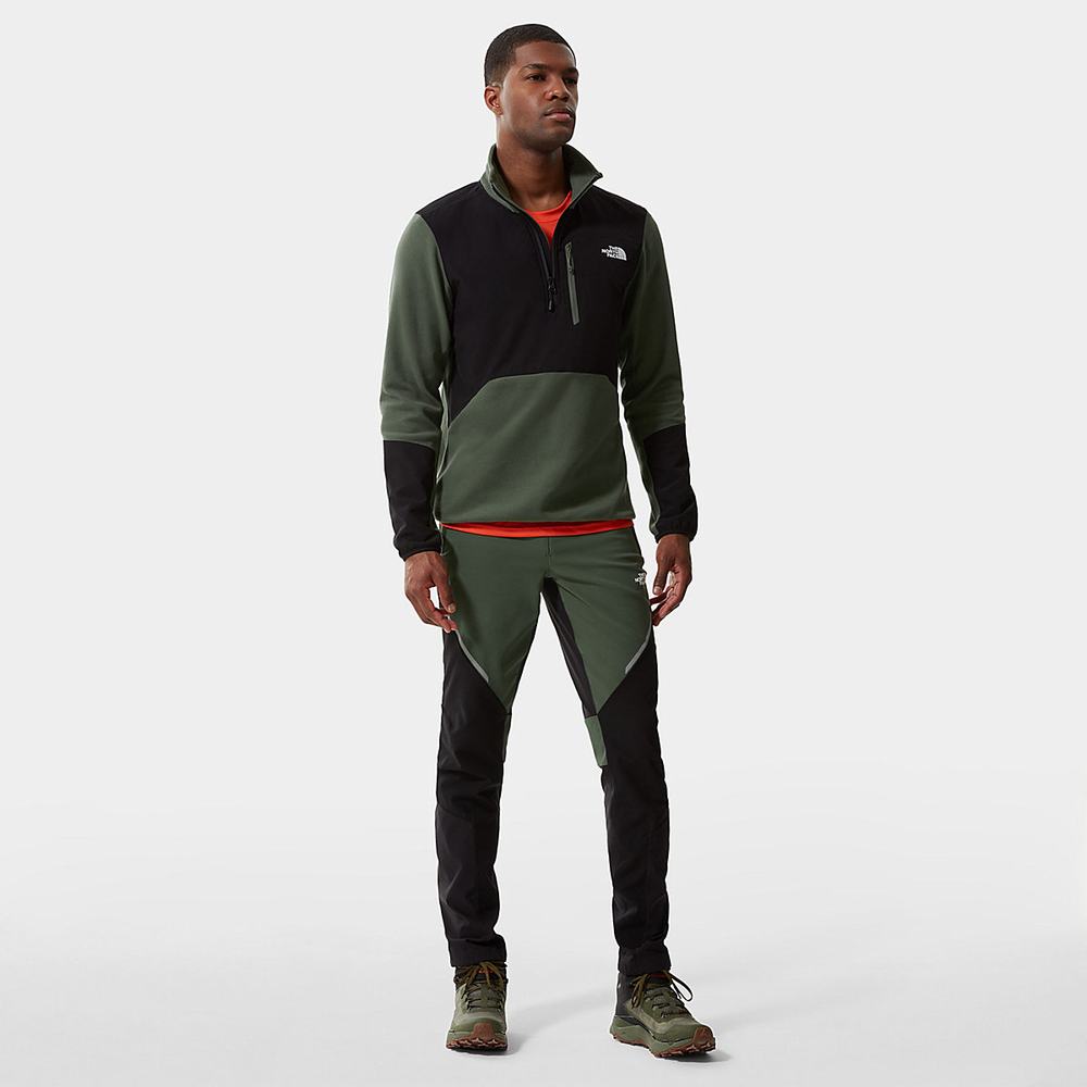 Fleece Mikiny The North Face Glacier Pro Quarter-Zip Panske Čierne | JKO-126345