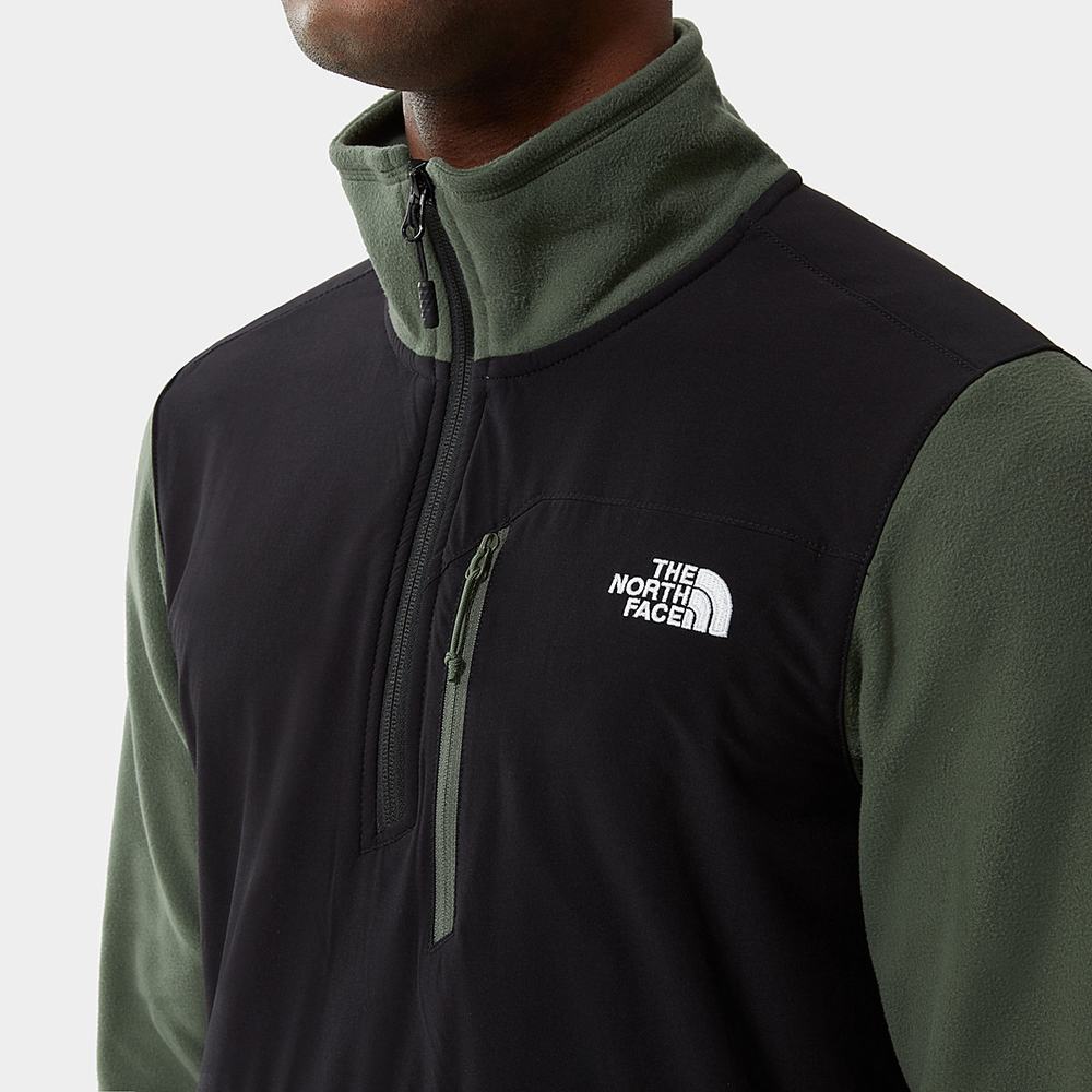 Fleece Mikiny The North Face Glacier Pro Quarter-Zip Panske Čierne | JKO-126345