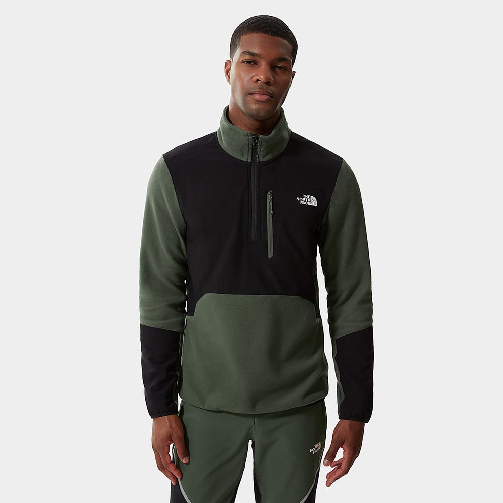 Fleece Mikiny The North Face Glacier Pro Quarter-Zip Panske Čierne | JKO-126345